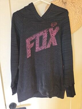 Fox Women’s Dark Gray Hoodie with Pink Zebra Logo